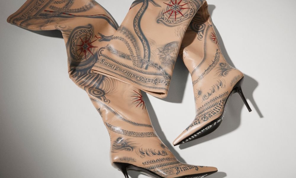 JIMMY CHOO AND JEAN PAUL GAULTIER WORK TOGETHER ON A FOOTWEAR COLLECTION, CREATING TWO LEGENDS, ONE COLLECTION
